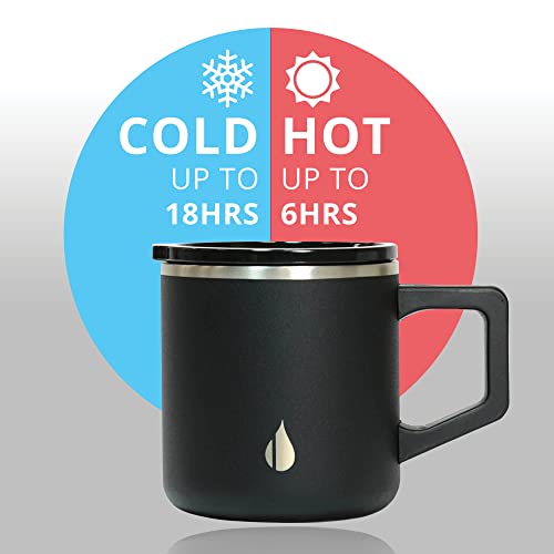 16oz Triple Wall Stainless Steel Insulated Coffee Mug with Lid W9339