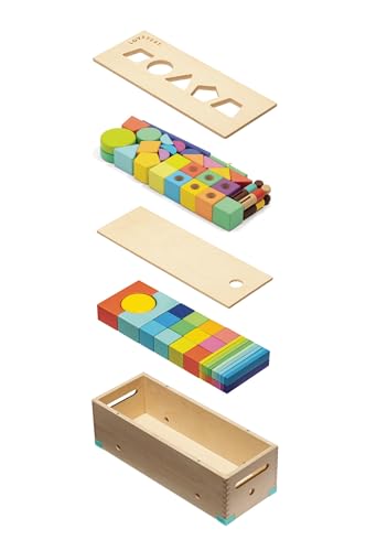 70 Piece Solid Wood Building Blocks with Storage Box S66276