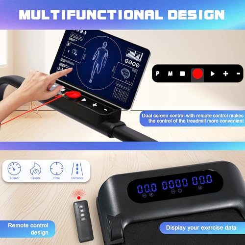 Walking Pad Treadmill, 2.5HP, 265 lb Capacity with Remote Control R7898