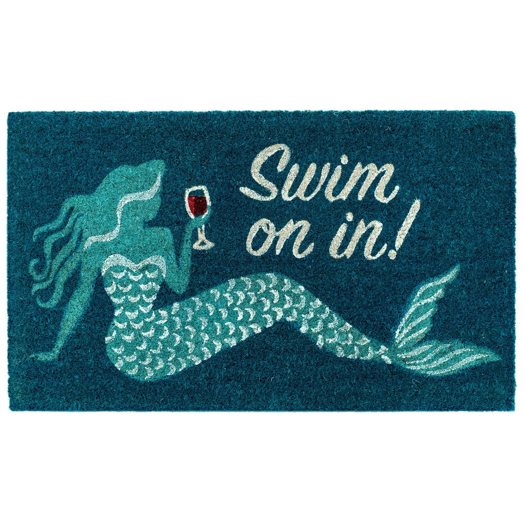 Natura Swim On In Coir Doormat with Non-Skid Backing