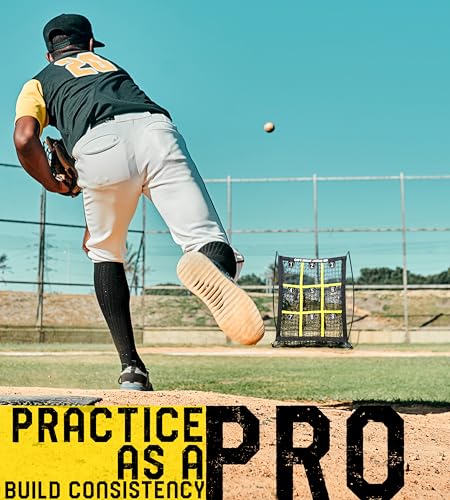 Pitching Net with Strike Zone Baseball Softball Training Equipment Q371