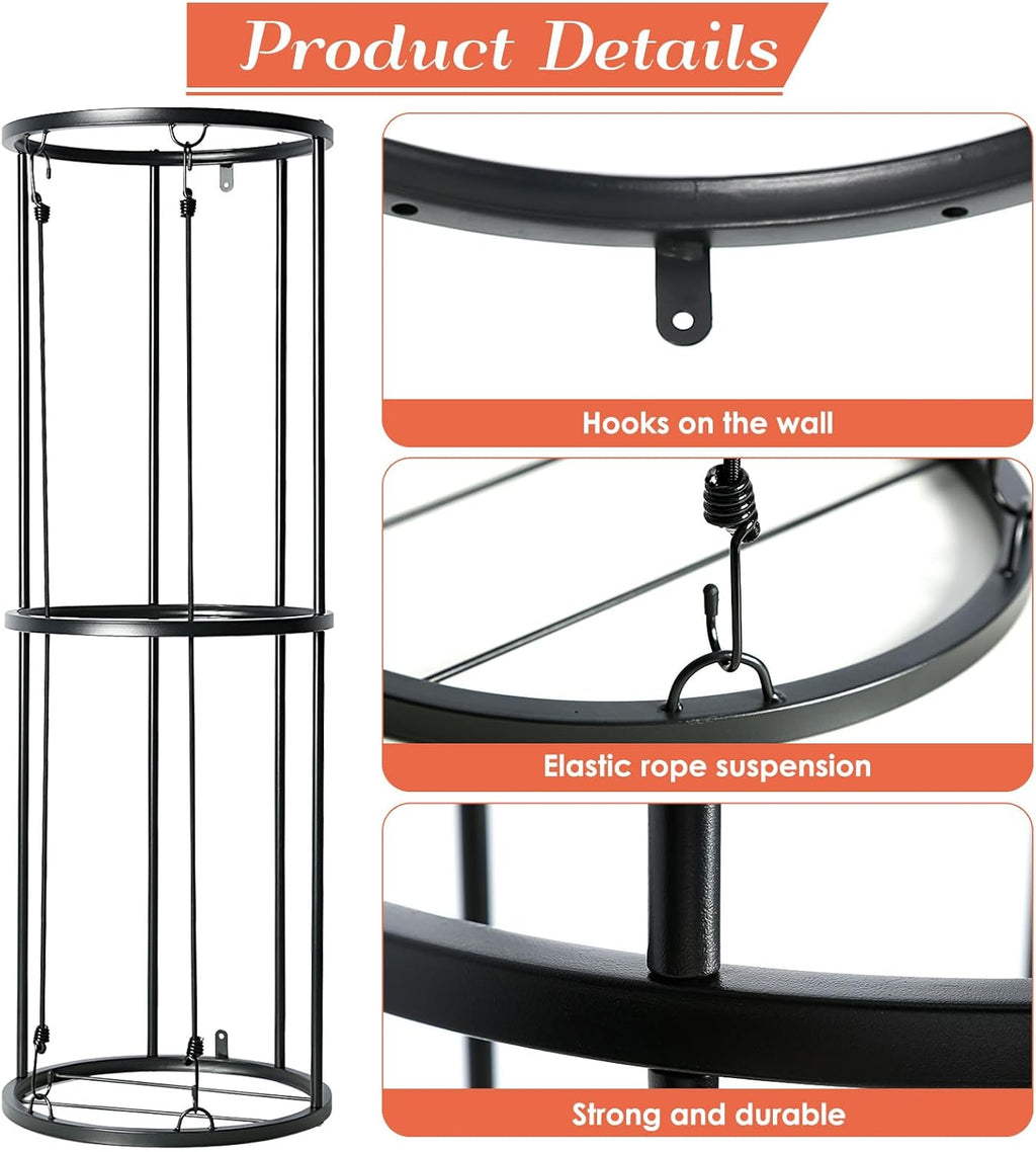 Black Wall-Mounted Ball Storage Rack B683
