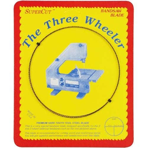 Three Wheeler Bandsaw Blade, 56-7/8" Long, 1/4" Width, 6 Hook Tooth, 0.014" Thickness G5651