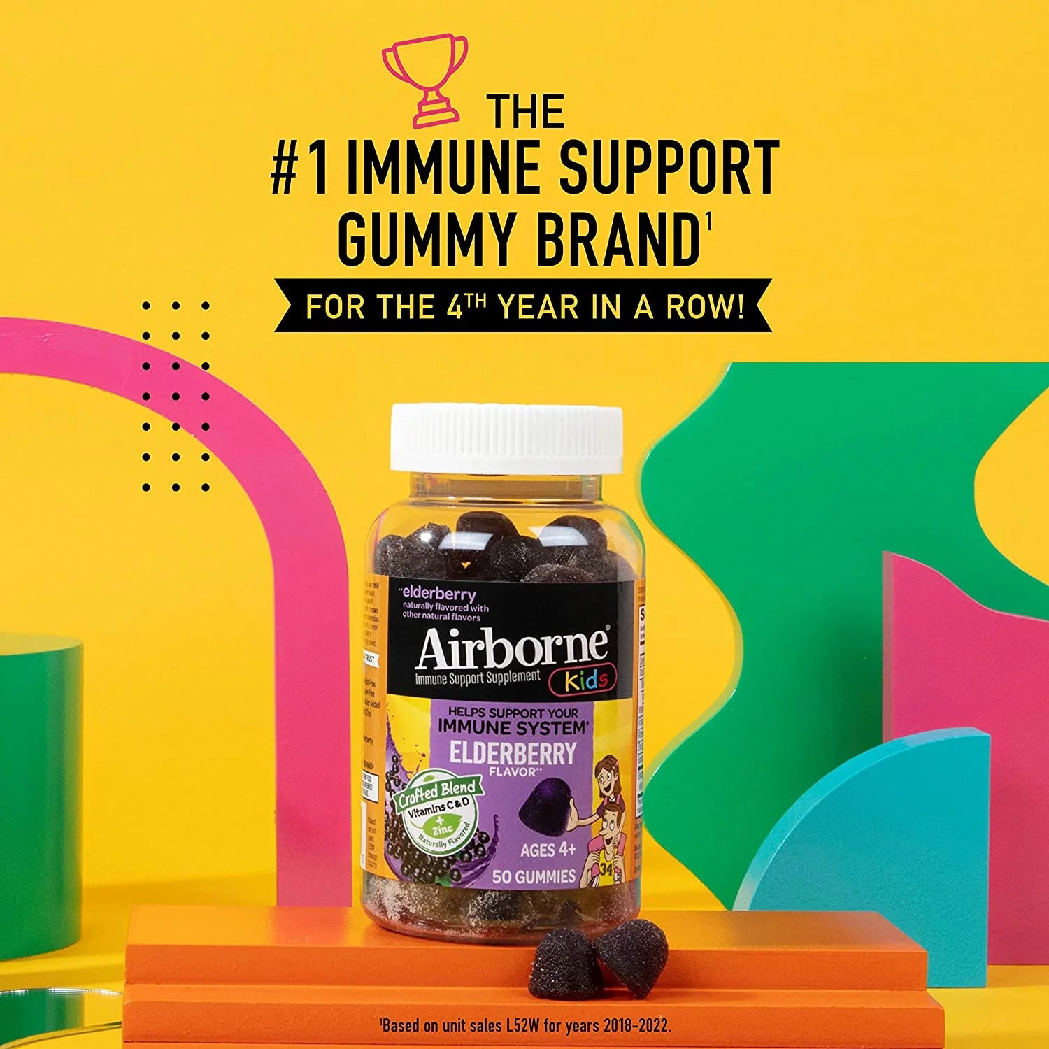50 Gummies Elderberry Flavor Gummies V160585