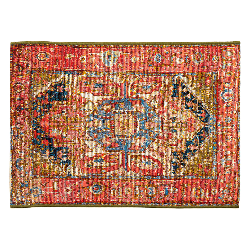 Esencia Heriz Indoor Outdoor Mat with Non-Skid Backing