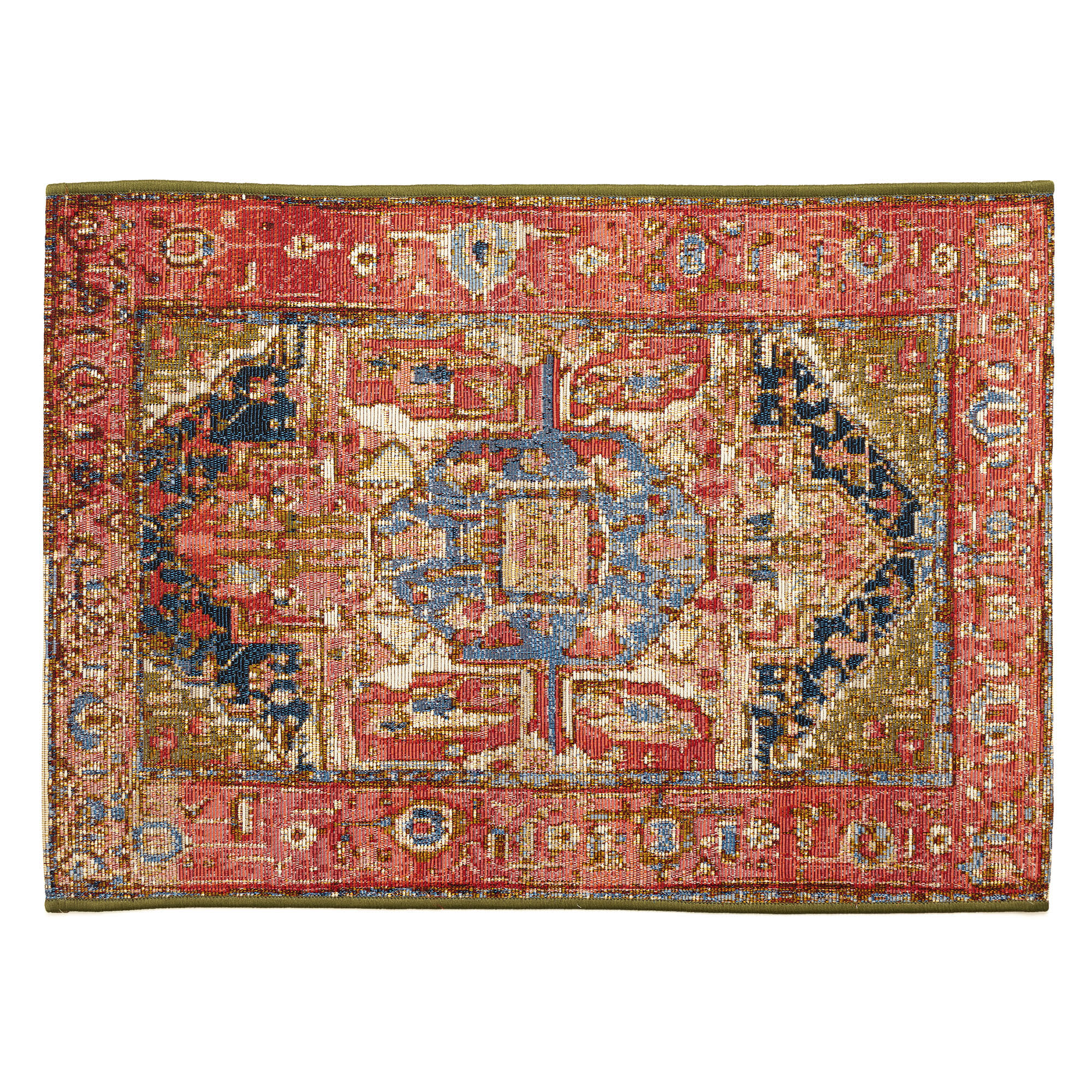 Esencia Heriz Indoor Outdoor Mat with Non-Skid Backing