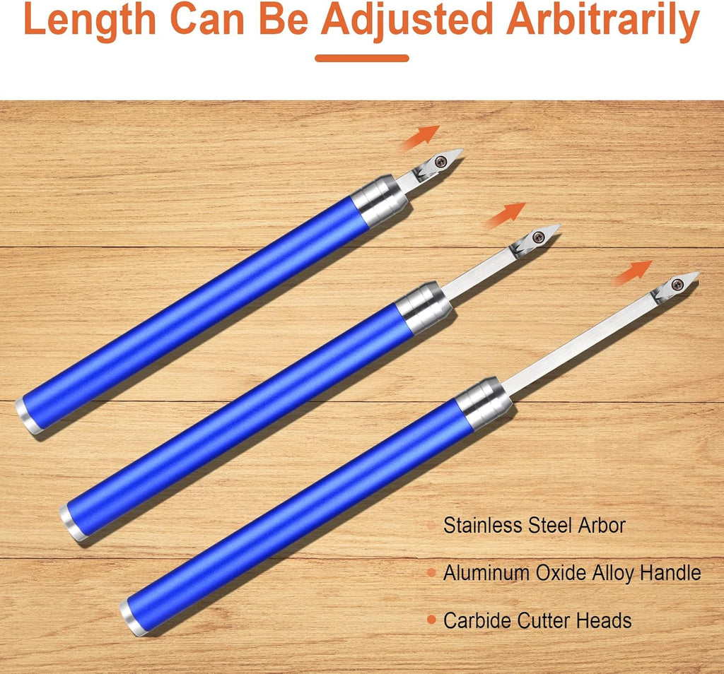 8 in 1 Carbide Tipped Woodturning Set with Aluminum Case P591587