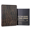 Large End Grain Walnut Wood Cutting Board 20x14 In with Juice Groove Handles S338