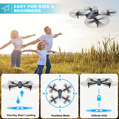 Foldable Remote Control Quadcopter with 1080P Camera and 2 Batteries T430