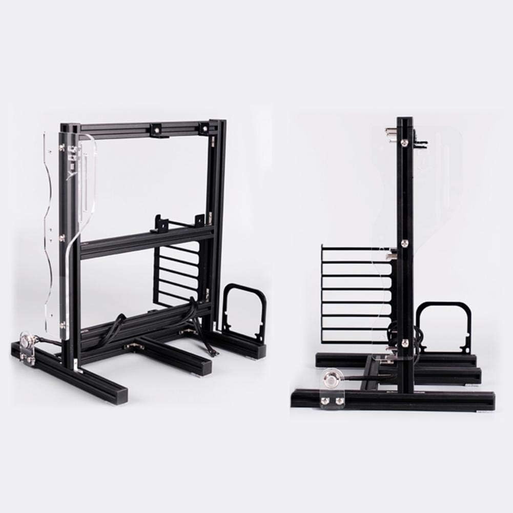 Black Aluminum Open Air Frame Motherboard Chassis Q156237
