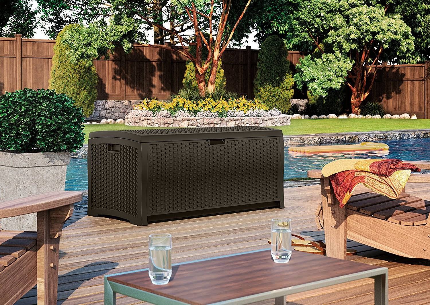 Mocha Resin Deck Box 73-Gallon N77073