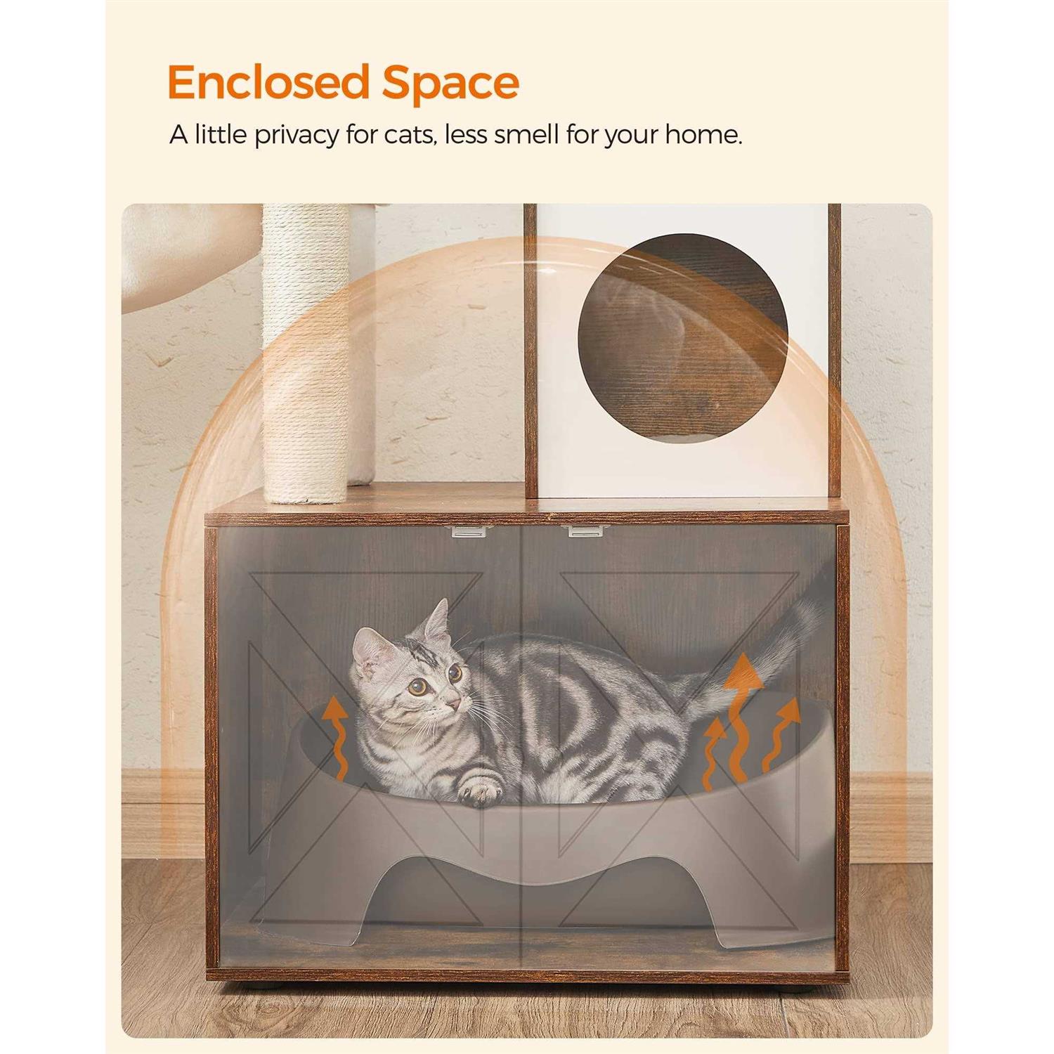 Cat Tree with Litter Box Enclosure P5804