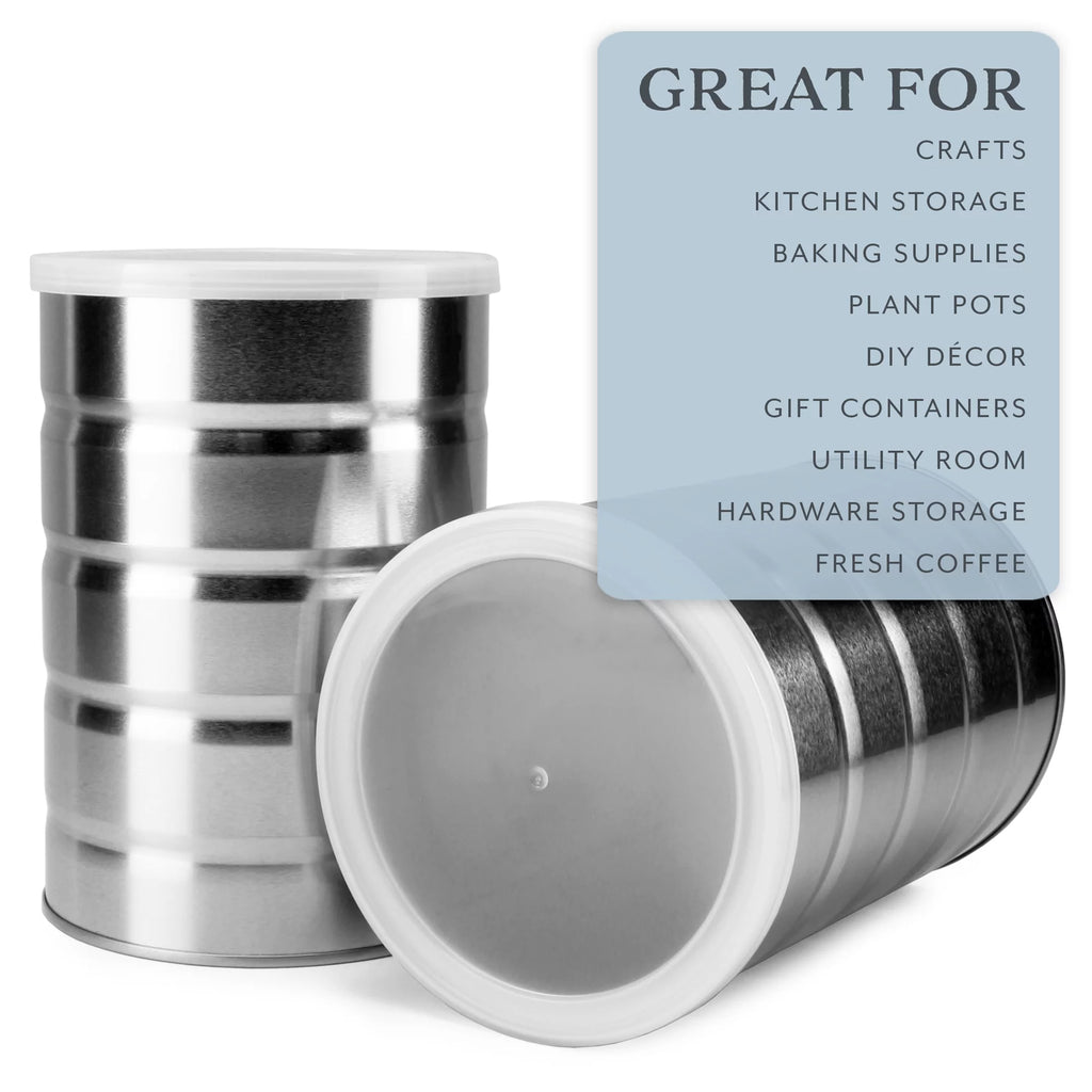 Empty Coffee Cans (4-Pack) Metal Cans H7049