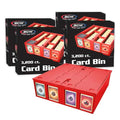 Red Collectible Card Bin, Holds 3200 Cards, Includes 4 Dividers R37427