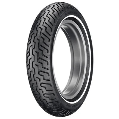 D402 Front Motorcycle Tire MH90-21 (54H) Slim White Wall U20310