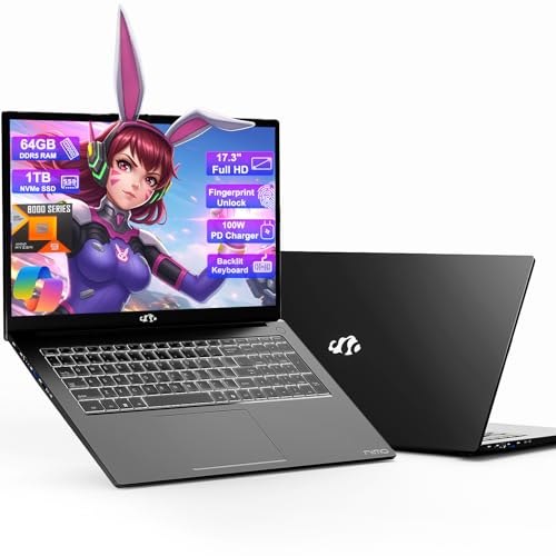 17.3” Gaming Laptop, 32GB RAM 1TB SSD, Backlit Keyboard X4215