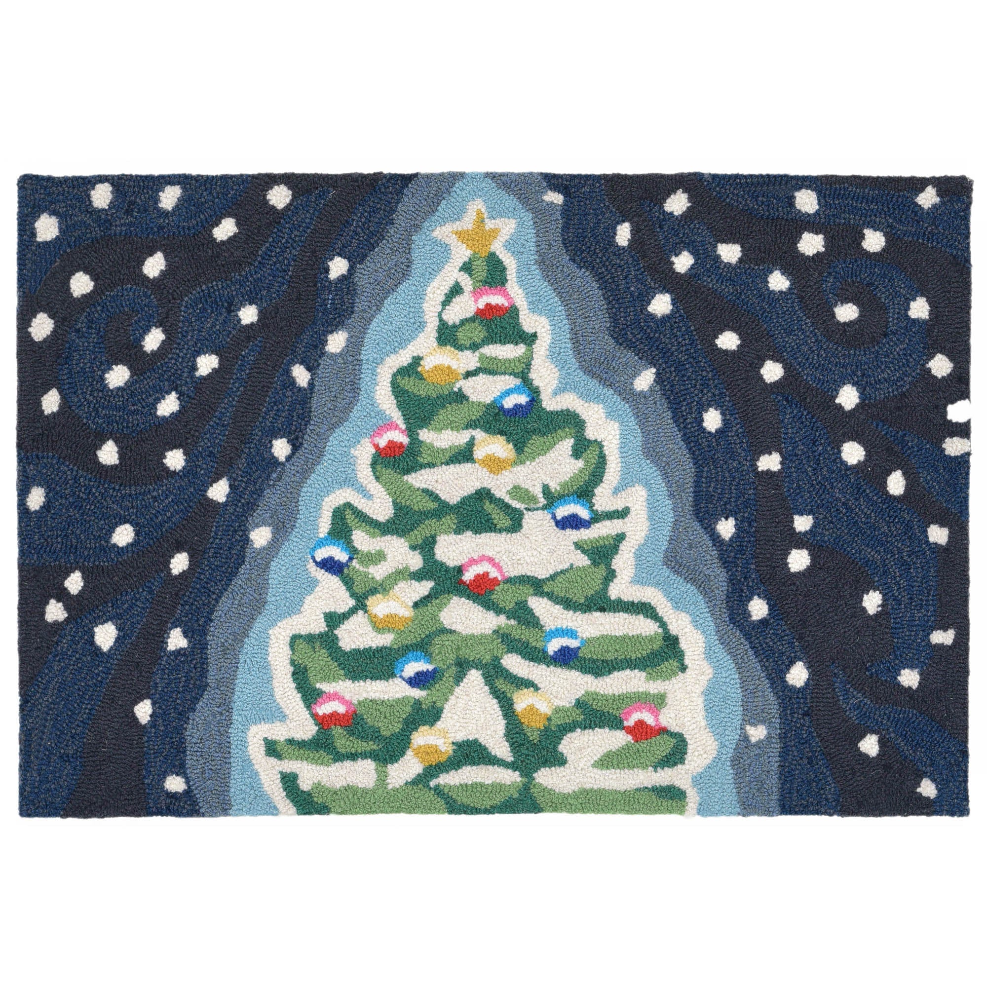 Frontporch Xmas Tree Indoor Outdoor Mat