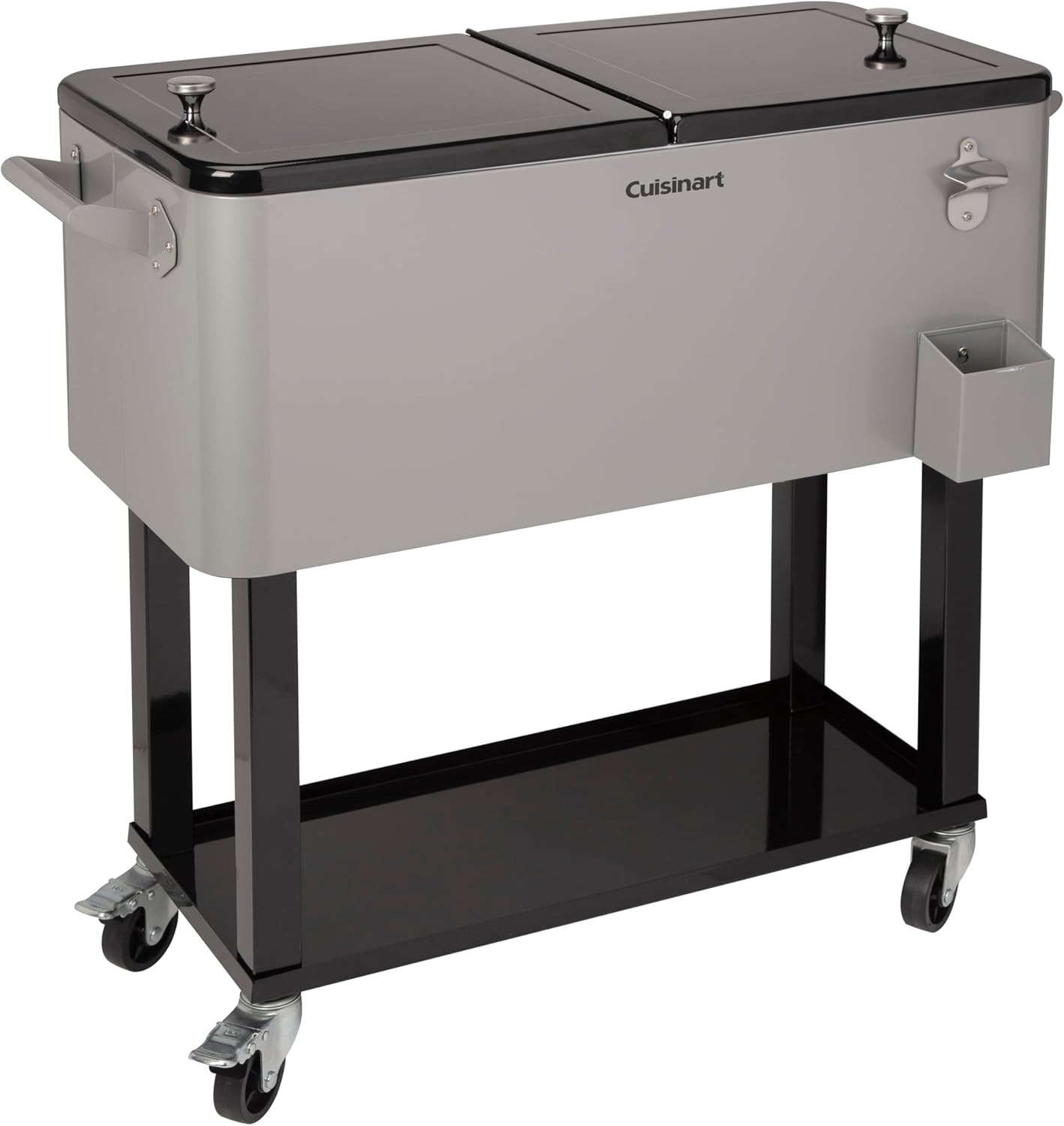 Portable 80-Quart Outdoor Cooler Cart with Dual-Sided Lid G166084