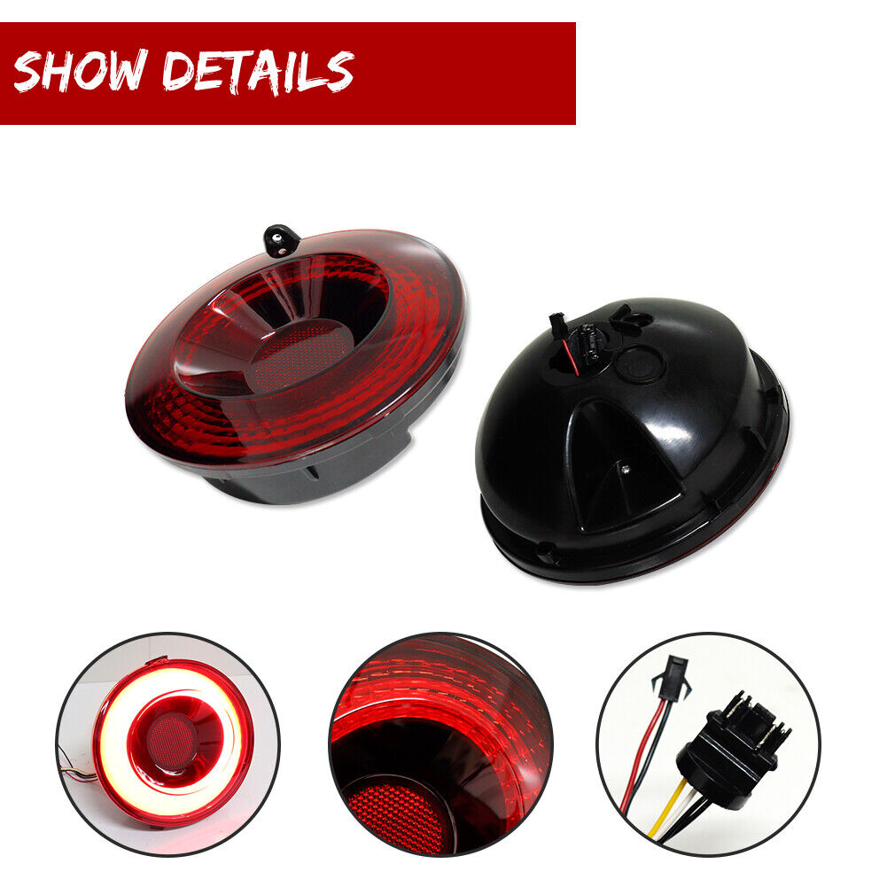 LED Red Halo Ring Rear Brake Tail Lights 4PC Q644183