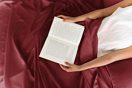 400 Thread Count 100% Cotton 4 Piece Queen Size Light Grey Bedding Sheet Set P273