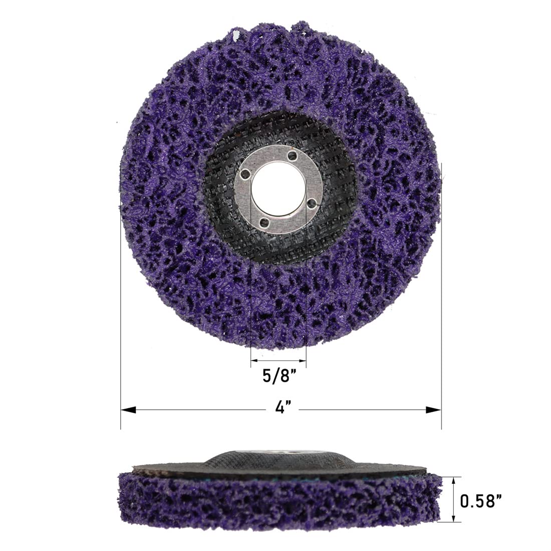 10 PCS 4" x 5/8" Strip Discs Strip Wheel T430321