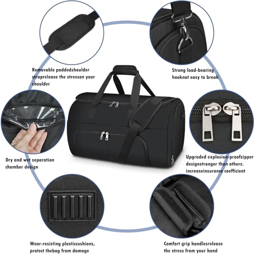 Navy Convertible Garment Bag with Shoe Compartment E295