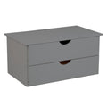 100% Solid Wood 2-Drawer Internal Chest Grey Y5177