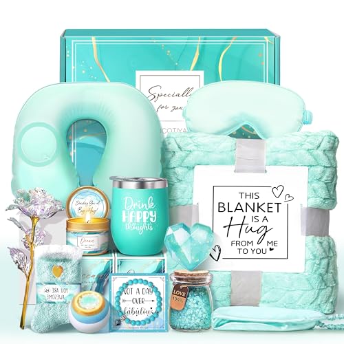 Ocean Relaxing Spa Gift Basket Care Package with Blanket Q387334