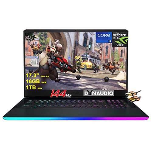 17.3" FHD 144Hz Gaming Laptop i9-12900H 64GB RAM 2TB SSD RTX 3060 6GB Black V4256