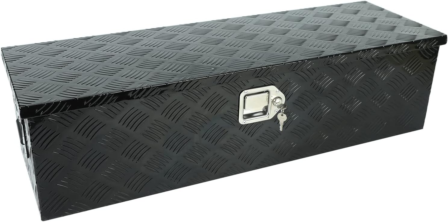 Black Aluminum 5 Bar Tread Tool Box G7637