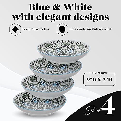 Set of 4 Large 9-inch Pasta Bowls P9920