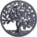 Small Metal Tree of Life Sculpture, 13 Inches Round Q6725