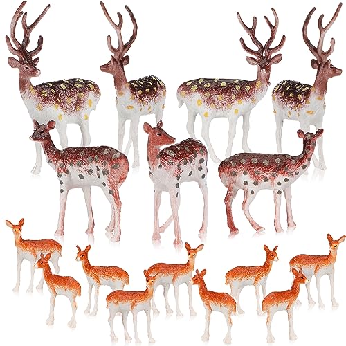 60 Pcs Mini Plastic Deer Figurines Cake Toppers B488