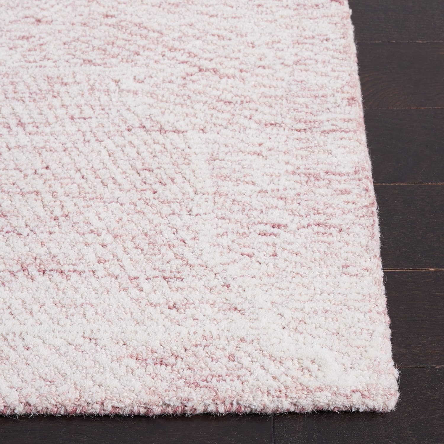 10' x 14' Pink & Ivory Handmade Wool Area Rug O936217