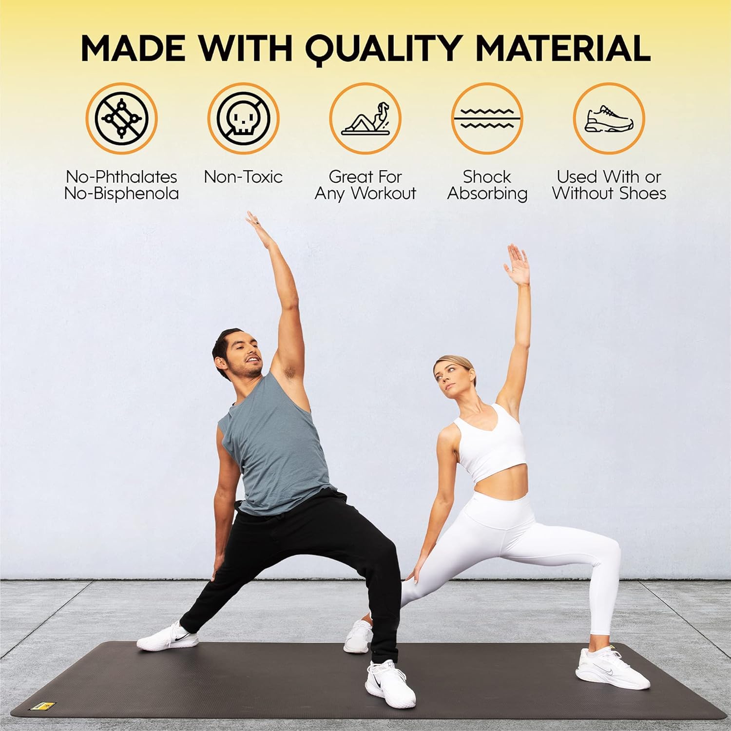 Large Exercise Mat 6 ft X 4 ft X 1/4" Thick R65866