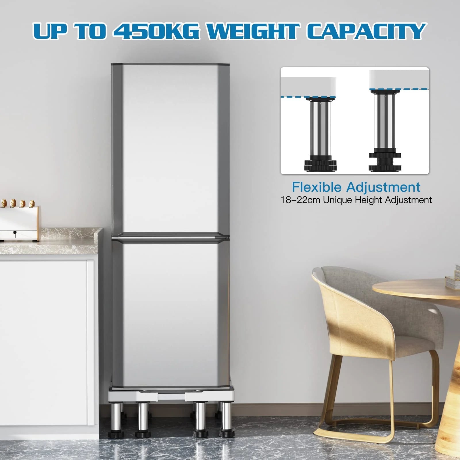 Mini Fridge Stand with 8 Adjustable Feet Z880539