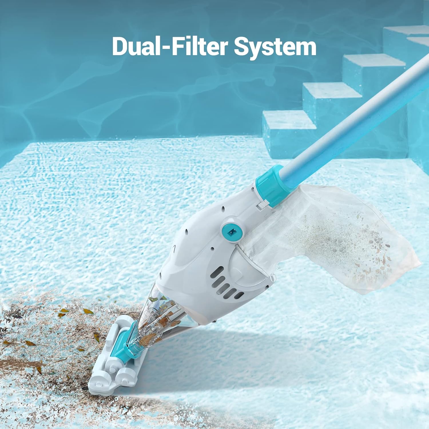 Cordless Handheld Rechargeable Pool Vacuum with 60 Min Run Time M93396