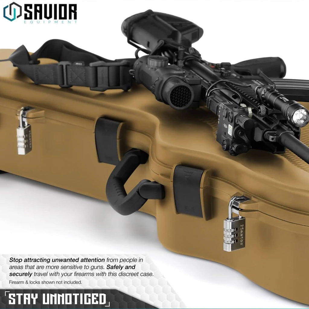 Tactical Lockable Single Rifle Foam Padded Guitar Case O123
