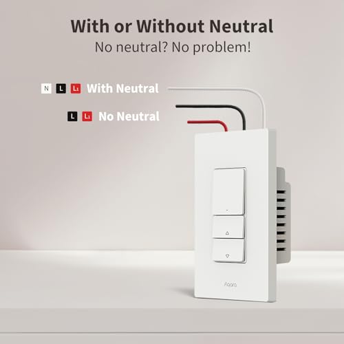 Smart Dimmer Switch, 2-in-1 Neutral, Thread/Zigbee Support, Silent On/Off Dimmer Light Switch R119855