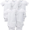 5-Pack White Short Sleeve Onesies Bodysuits D210068