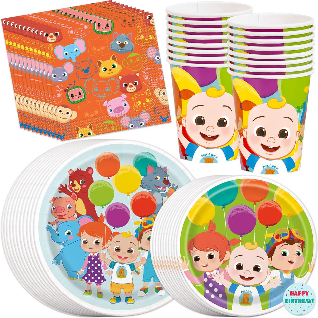 Party Supplies with Plates, Cups, Napkins E255