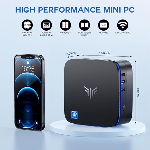 Mini PC, Intel N95 8GB RAM 256GB SSD, 4K HDMI D42891