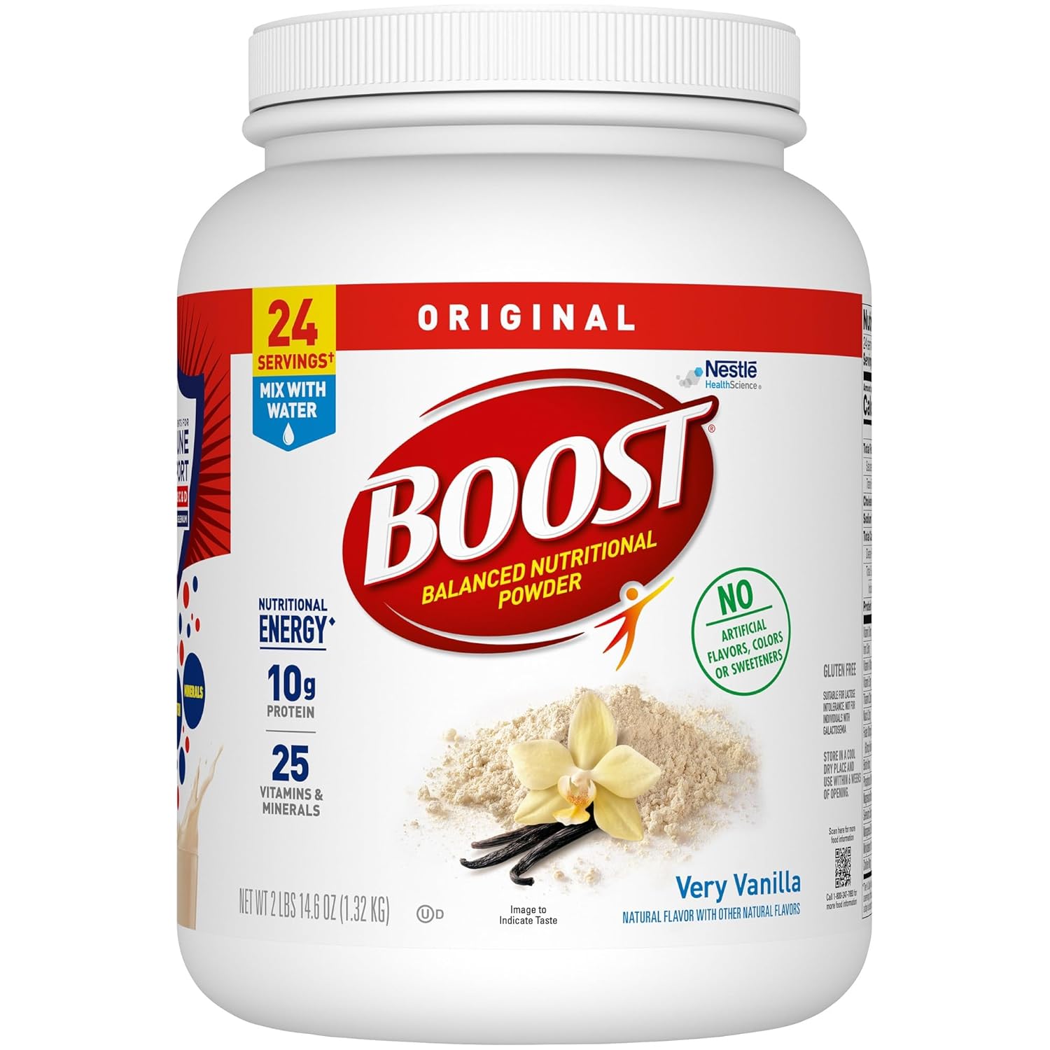 Very Vanilla Nutritional Powder Drink Mix with 10g Protein and 25 Vitamins & Minerals, 14.6 Ounce X632