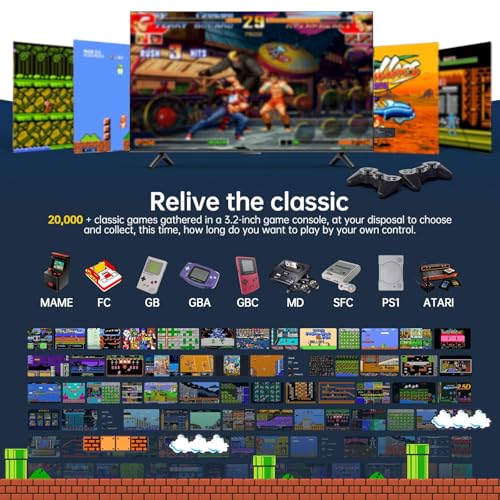 Wireless Retro Game Console Stick with 2.4G Wireless Controllers, 64GB H19681