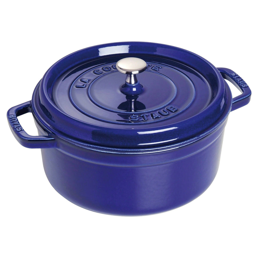 Dark Blue Cast Iron 4-Quart Round Cocotte T45011