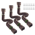 3 Pack Flexible Downspout Extension 21 to 60 Inches Brown L944392