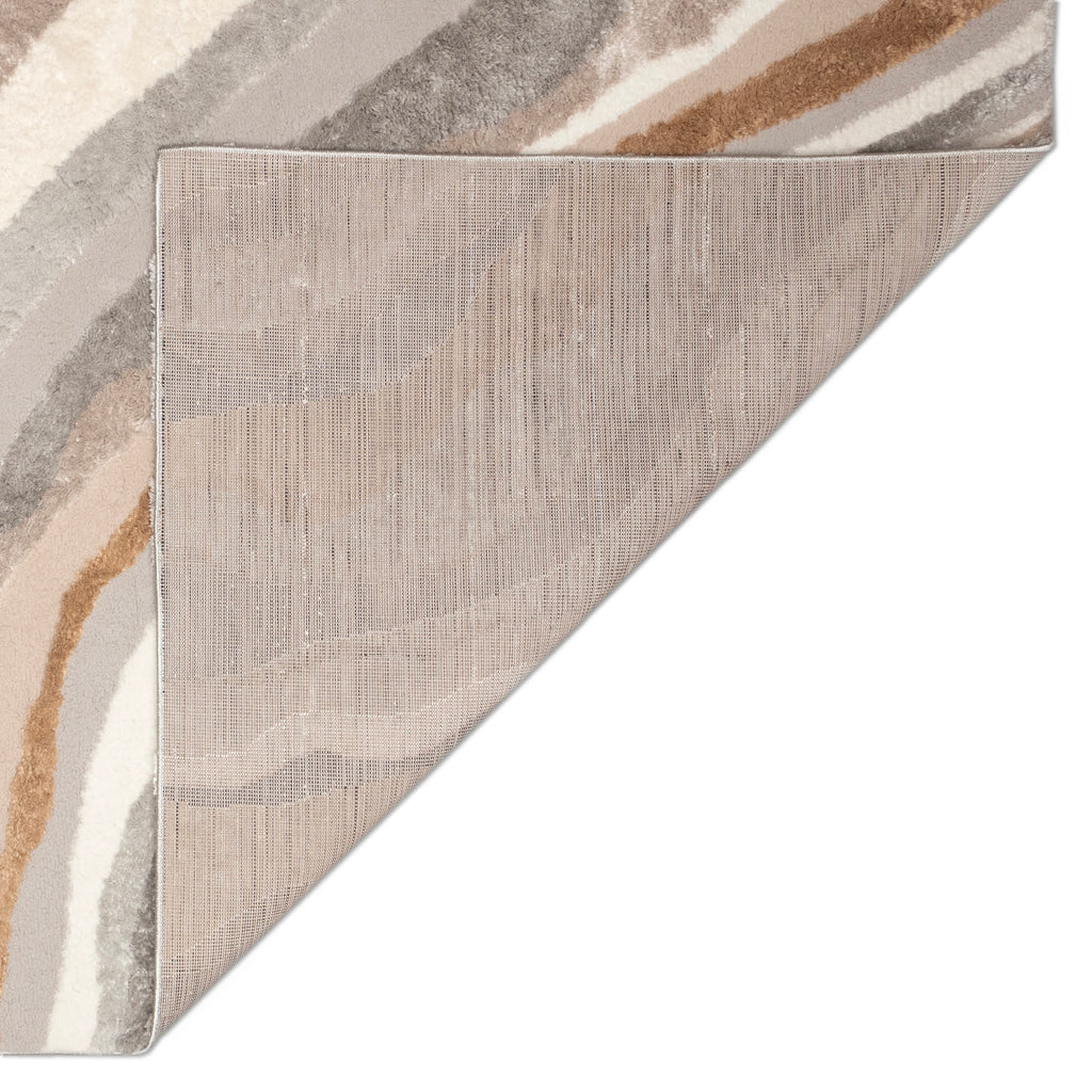 Fiord Wave Indoor Area Rug with Non-Skid Backing