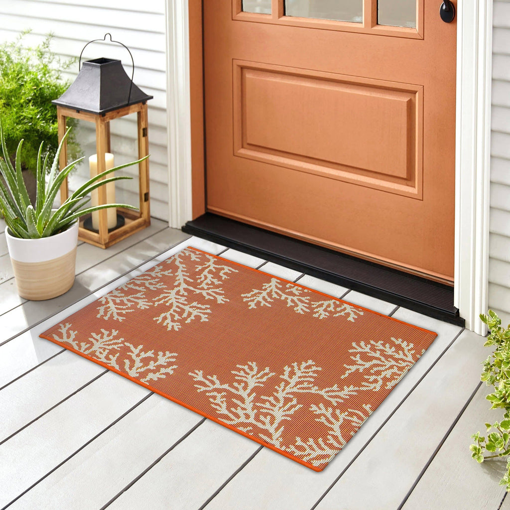 Esencia Coral Edge Indoor Outdoor Mat