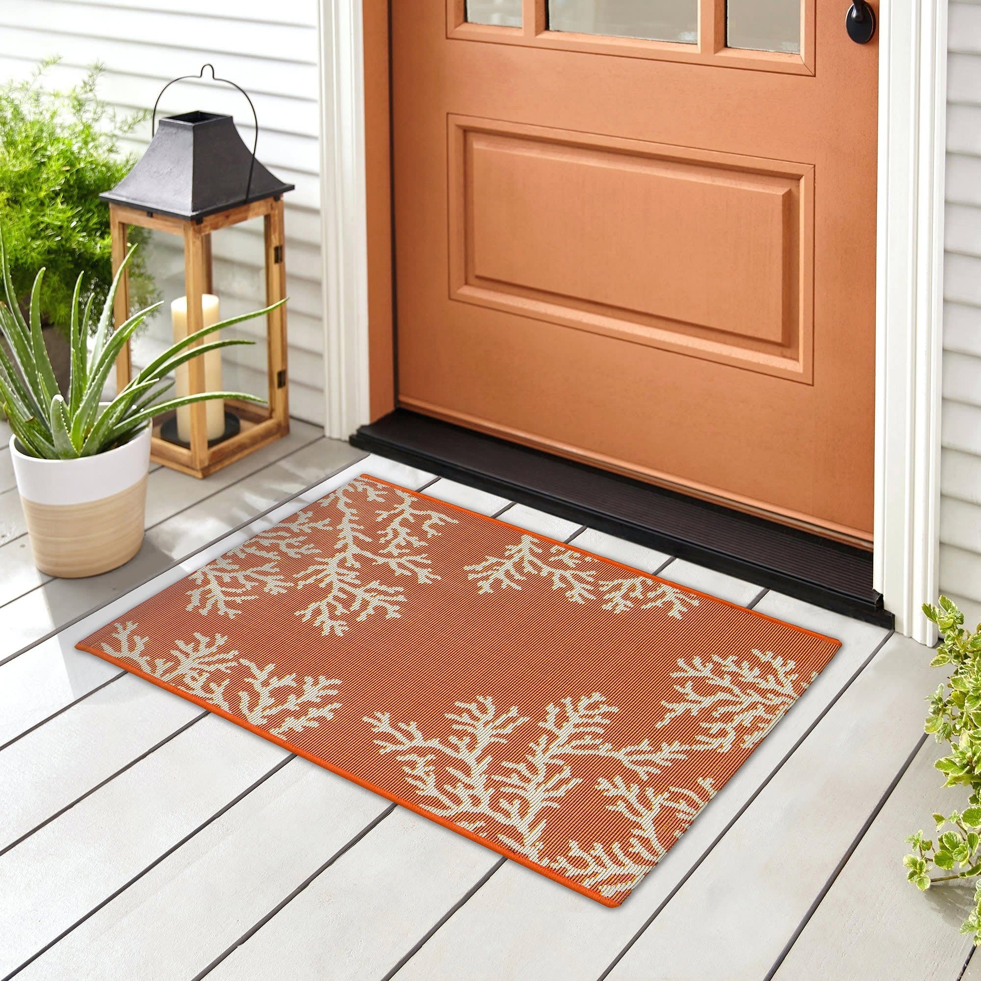 Esencia Coral Edge Indoor Outdoor Mat