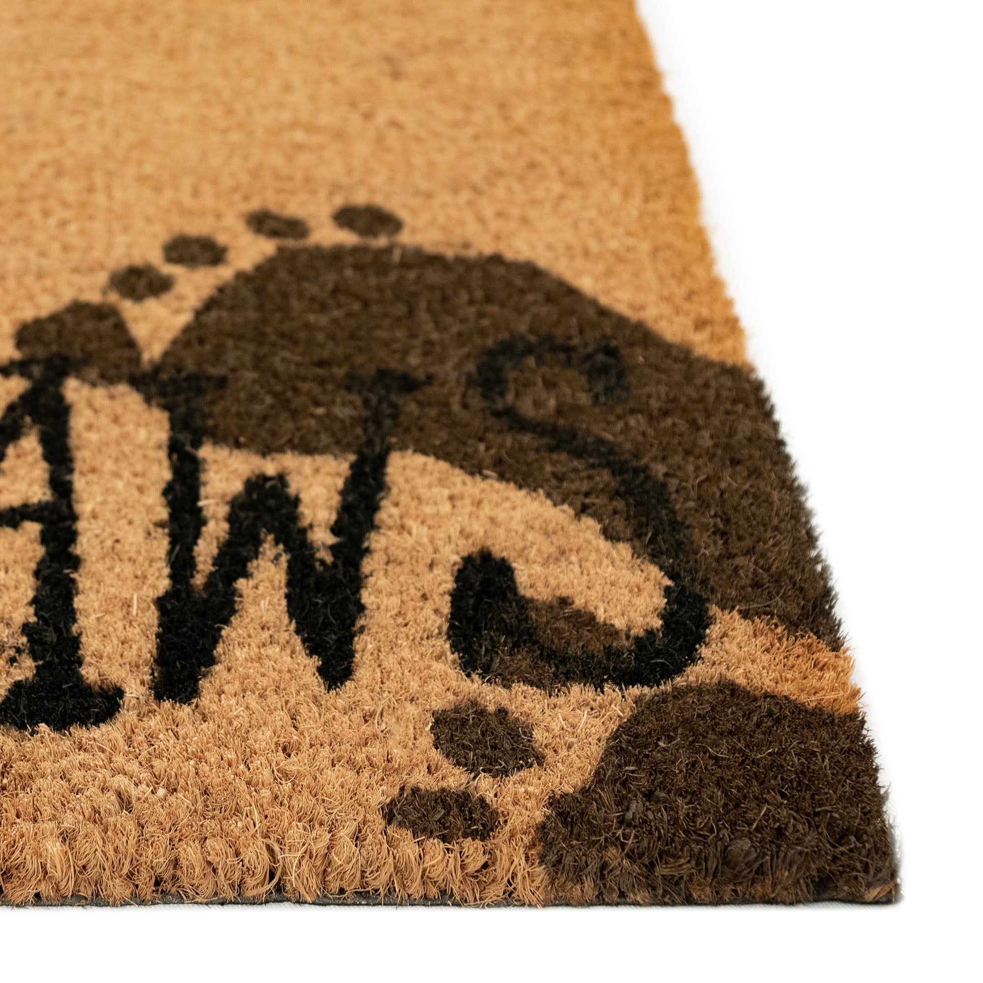 Natura Wipe Your Paws Coir Doormat with Non-Skid Backing